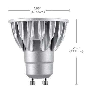 SORAA GU10 LED Lamp Dimensions